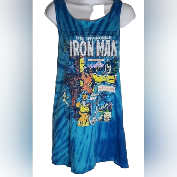 Tie Dye Marvel Iron Man Tank - Picture 1 of 3